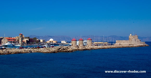The Mandraki marina, Rhodes